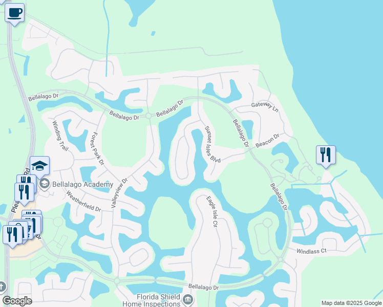 map of restaurants, bars, coffee shops, grocery stores, and more near 3531 Somerset Circle in Kissimmee