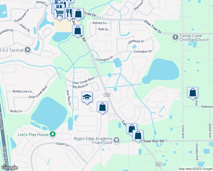 map of restaurants, bars, coffee shops, grocery stores, and more near 3868 Cabo Rojo Drive in St. Cloud