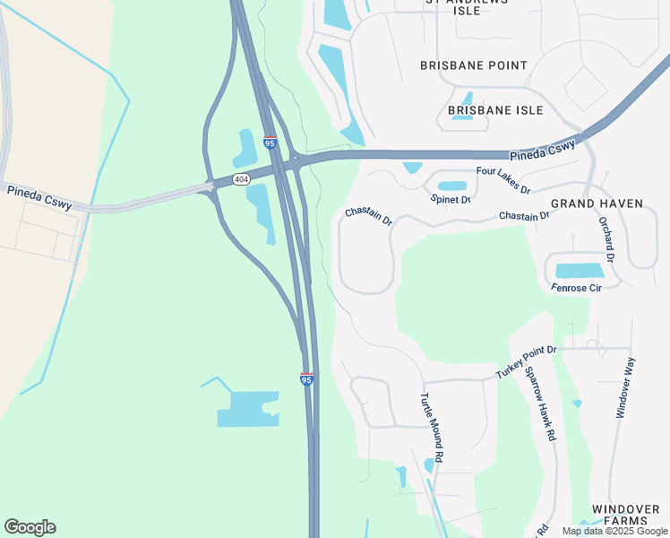 map of restaurants, bars, coffee shops, grocery stores, and more near 4669 Chastain Drive in Melbourne