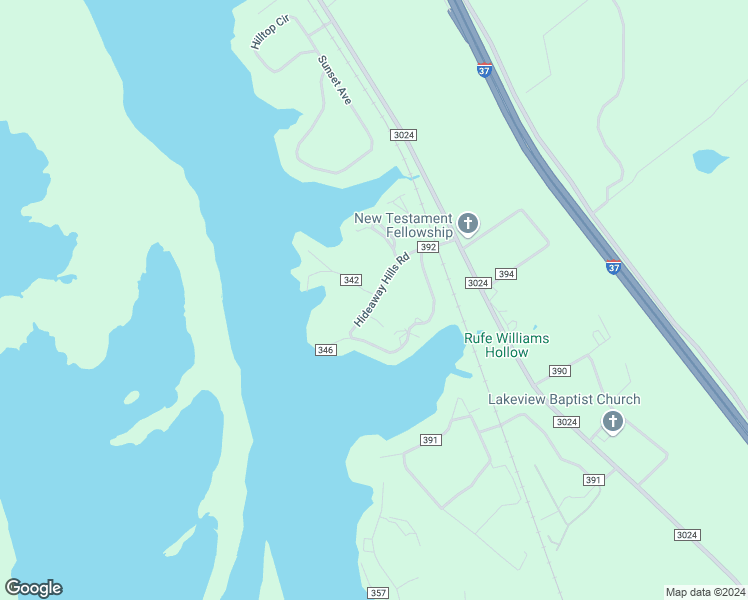map of restaurants, bars, coffee shops, grocery stores, and more near Hideaway Hills Road in Mathis