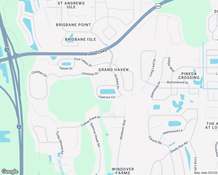 map of restaurants, bars, coffee shops, grocery stores, and more near 4215 Fenrose Circle in Melbourne