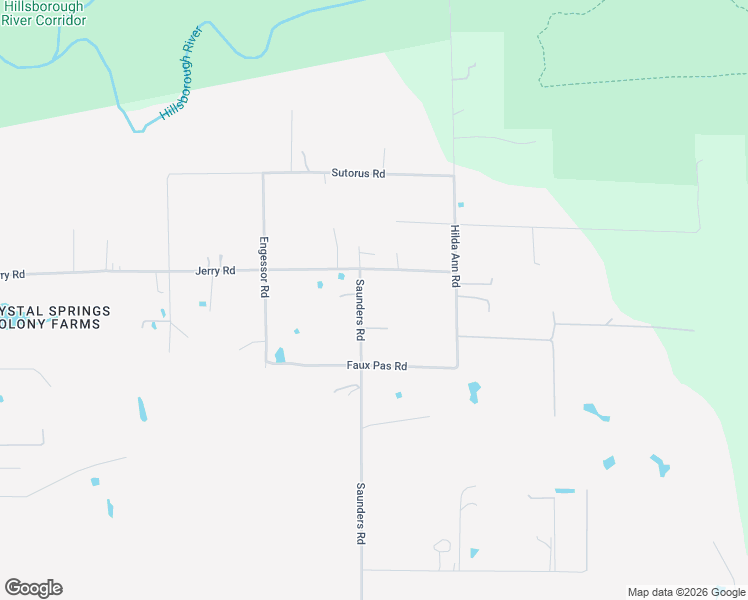 map of restaurants, bars, coffee shops, grocery stores, and more near 2142 Saunders Road in Zephyrhills