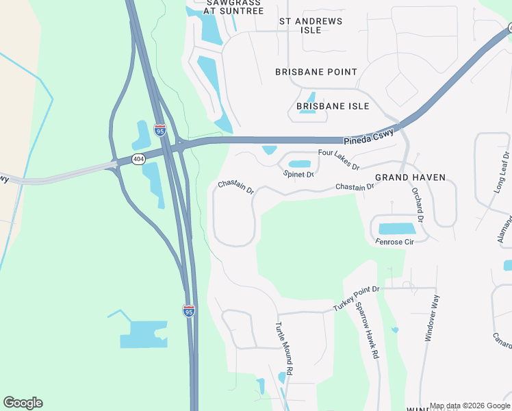 map of restaurants, bars, coffee shops, grocery stores, and more near 4429 Chastain Drive in Melbourne