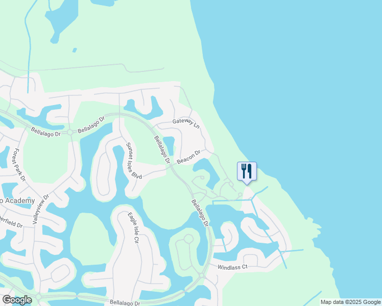 map of restaurants, bars, coffee shops, grocery stores, and more near 1441 Beacon Drive in Kissimmee