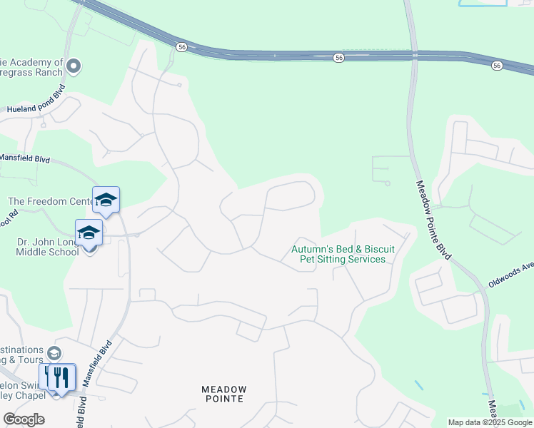 map of restaurants, bars, coffee shops, grocery stores, and more near 30985 Chesapeake Bay Drive in Wesley Chapel
