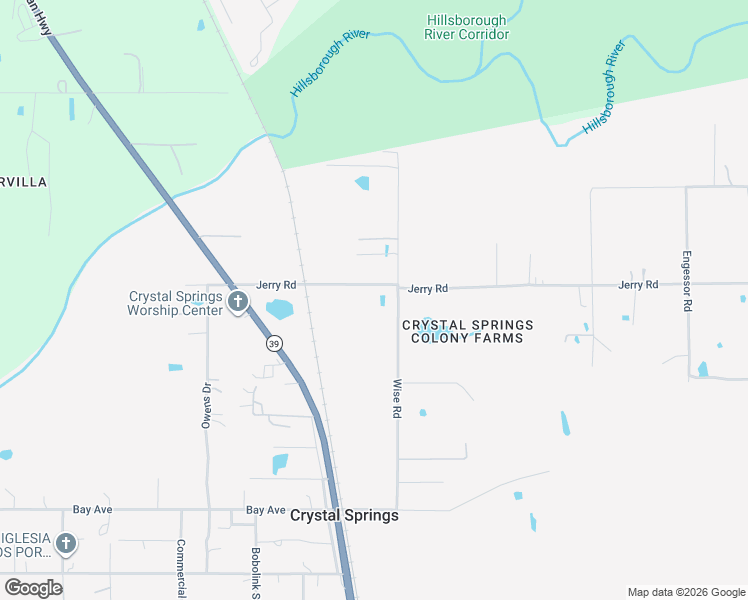 map of restaurants, bars, coffee shops, grocery stores, and more near 39912 Jerry Road in Zephyrhills