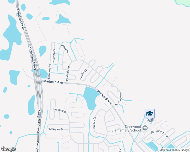 map of restaurants, bars, coffee shops, grocery stores, and more near 214 Cheshire Court in Kissimmee
