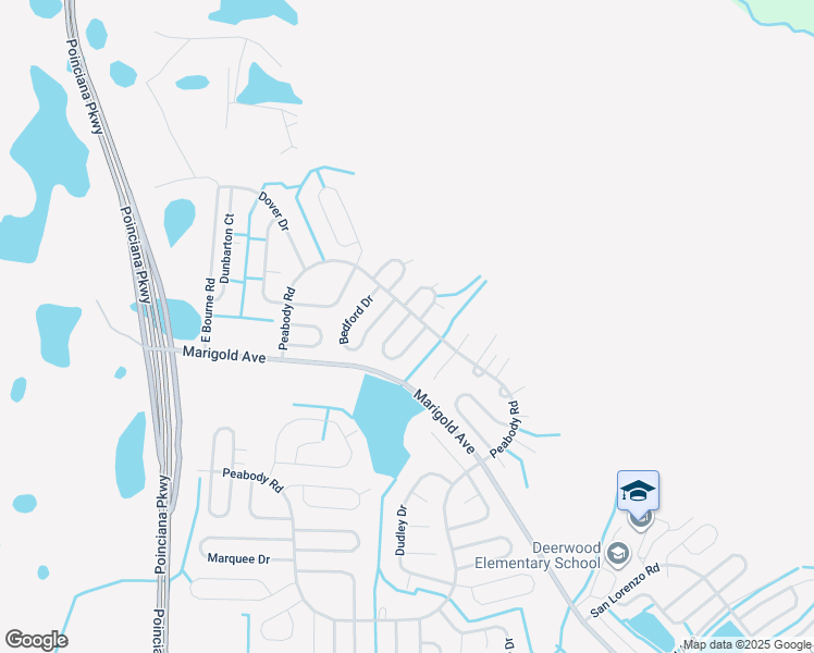 map of restaurants, bars, coffee shops, grocery stores, and more near 214 Cheshire Court in Kissimmee
