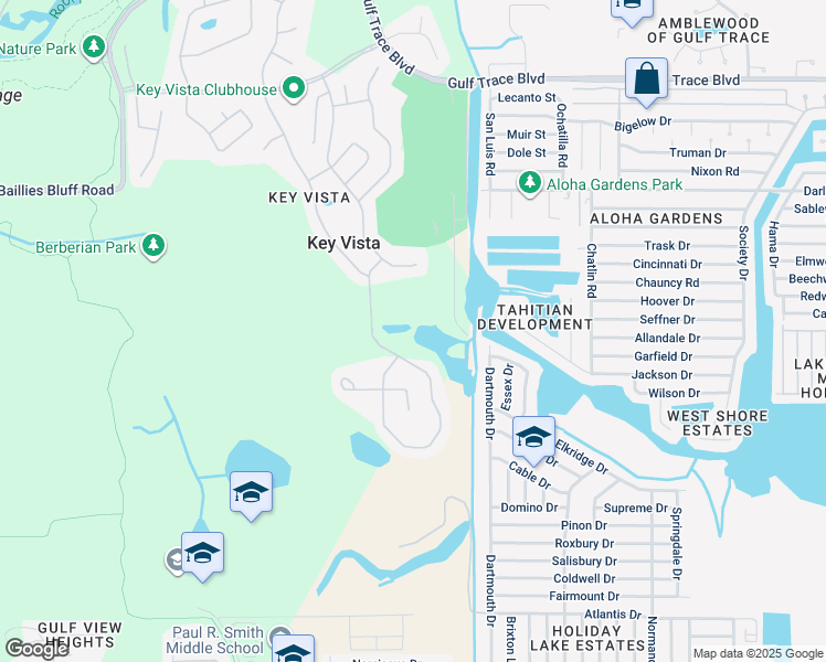 map of restaurants, bars, coffee shops, grocery stores, and more near in Holiday