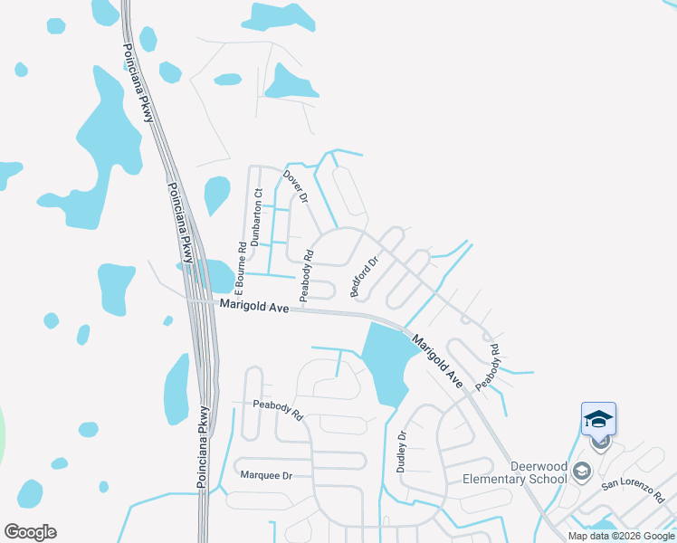 map of restaurants, bars, coffee shops, grocery stores, and more near 219 Banbury Place in Kissimmee