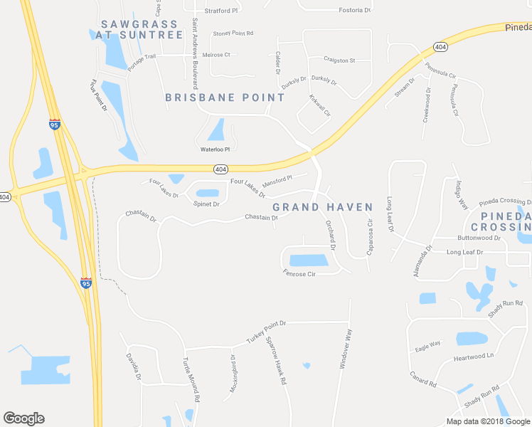 map of restaurants, bars, coffee shops, grocery stores, and more near 4098 Chastain Drive in Melbourne