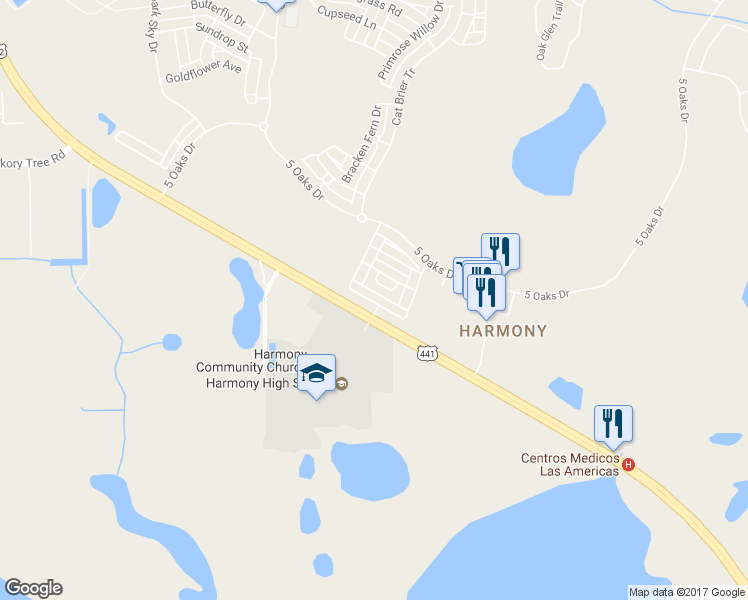 map of restaurants, bars, coffee shops, grocery stores, and more near 3569 Clay Brick Road in Saint Cloud