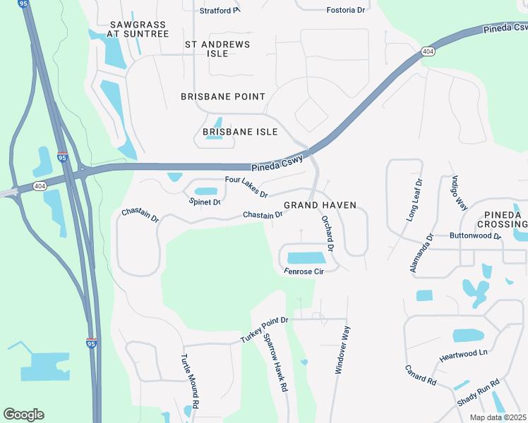 map of restaurants, bars, coffee shops, grocery stores, and more near 4098 Chastain Drive in Melbourne