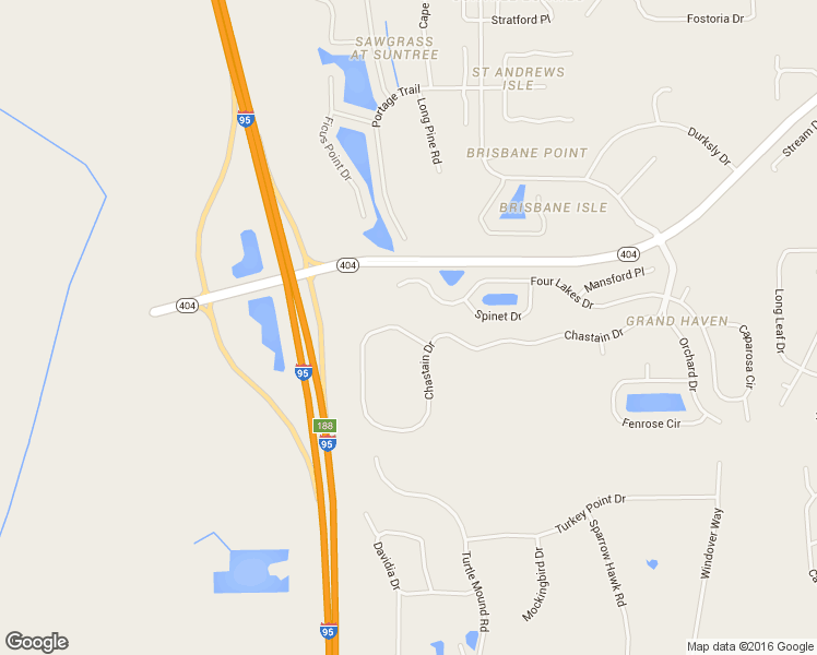 map of restaurants, bars, coffee shops, grocery stores, and more near 4849 Chastain Drive in Melbourne