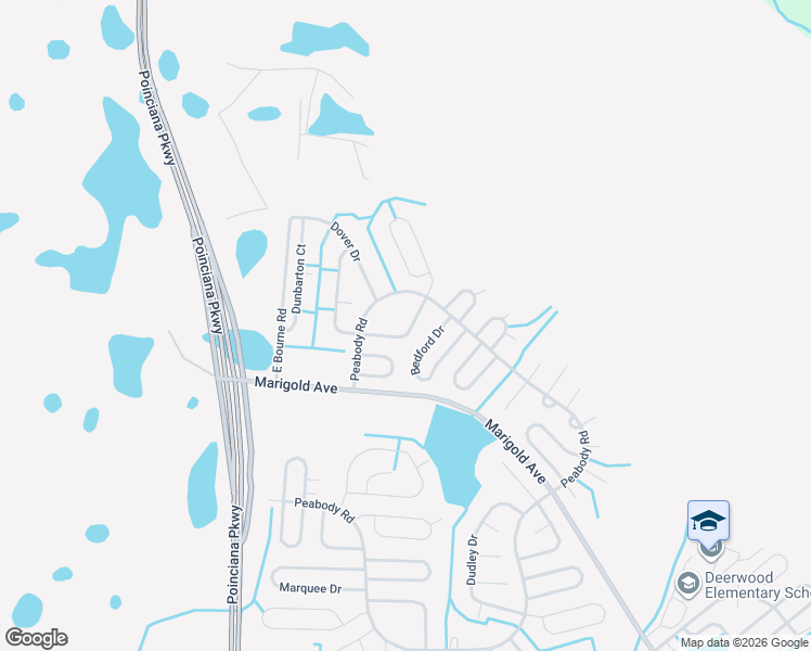 map of restaurants, bars, coffee shops, grocery stores, and more near 212 Banbury Place in Kissimmee