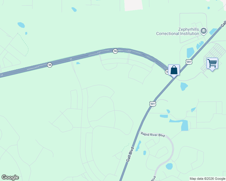 map of restaurants, bars, coffee shops, grocery stores, and more near 36727 Thornhedge Drive in Zephyrhills