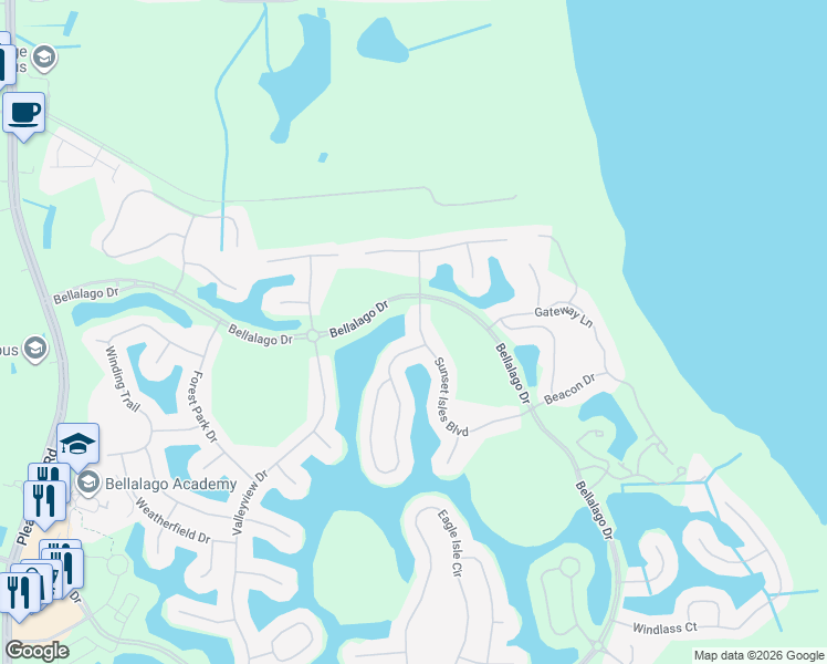 map of restaurants, bars, coffee shops, grocery stores, and more near 3508 Sunset Isles Boulevard in Kissimmee