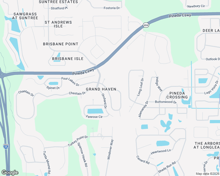 map of restaurants, bars, coffee shops, grocery stores, and more near 3910 Caparosa Circle in Melbourne