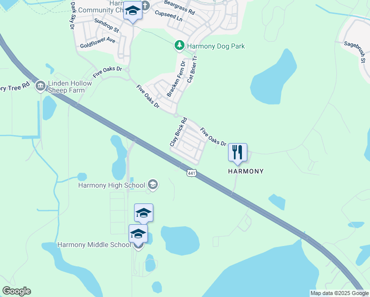 map of restaurants, bars, coffee shops, grocery stores, and more near 7140 Forty Banks Road in Saint Cloud