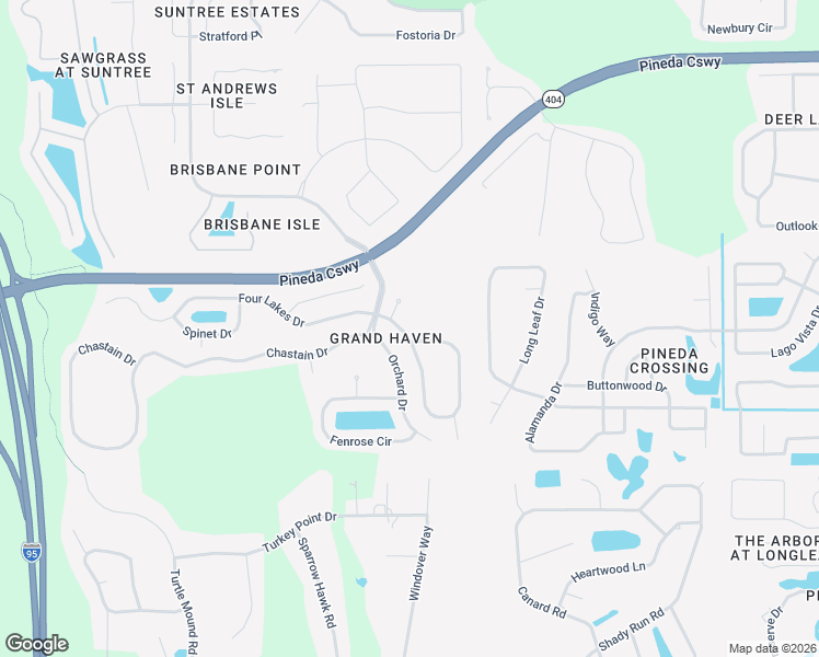 map of restaurants, bars, coffee shops, grocery stores, and more near 3910 Caparosa Circle in Melbourne