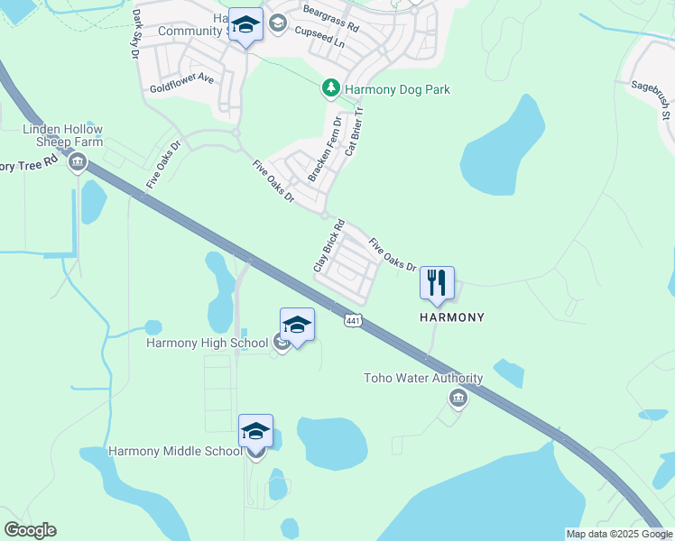 map of restaurants, bars, coffee shops, grocery stores, and more near 7110 Forty Banks Road in Saint Cloud