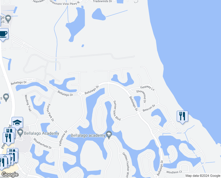 map of restaurants, bars, coffee shops, grocery stores, and more near 3505 Sunset Isles Boulevard in Kissimmee