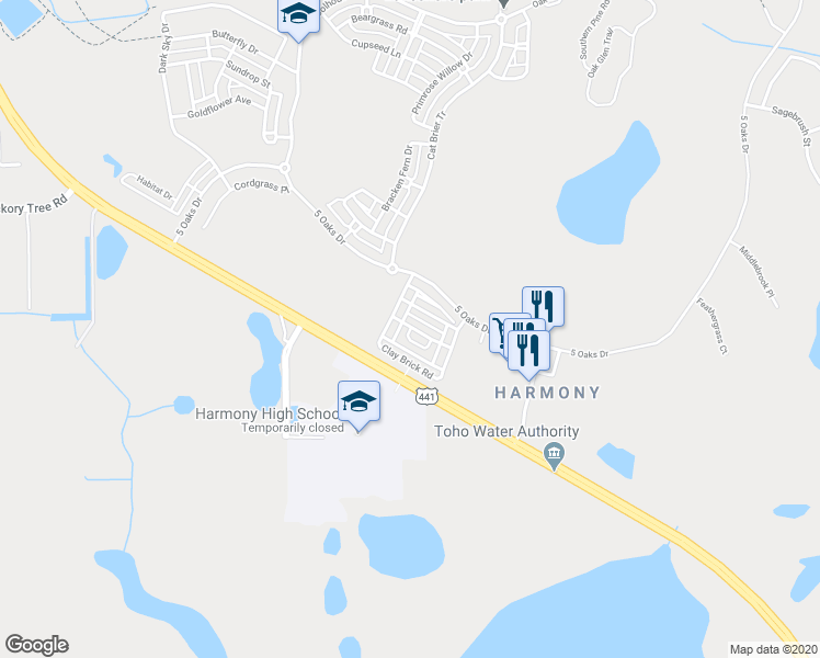 map of restaurants, bars, coffee shops, grocery stores, and more near 7106 Forty Banks Road in Saint Cloud