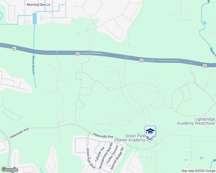 map of restaurants, bars, coffee shops, grocery stores, and more near State Road 56 in Zephyrhills