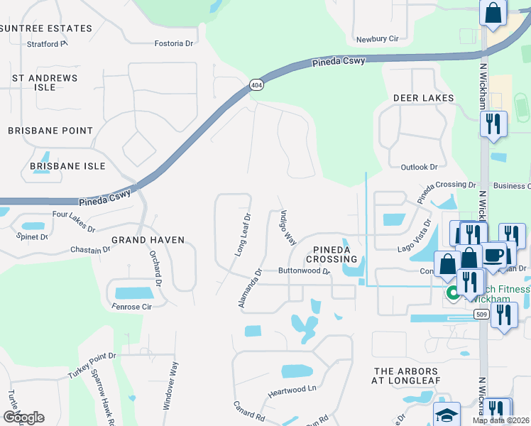map of restaurants, bars, coffee shops, grocery stores, and more near 5078 Alamanda Drive in Melbourne