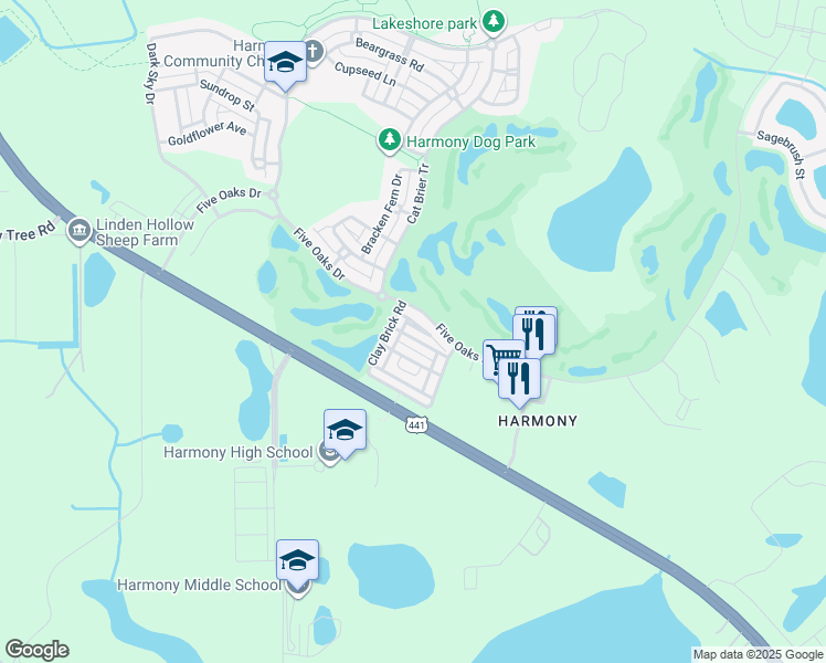 map of restaurants, bars, coffee shops, grocery stores, and more near 7107 Red Lantern Drive in Osceola County
