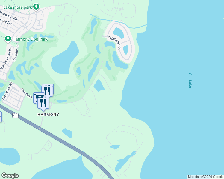 map of restaurants, bars, coffee shops, grocery stores, and more near 3468 Middlebrook Place in Osceola County