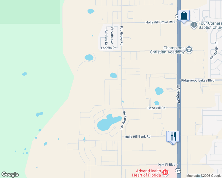 map of restaurants, bars, coffee shops, grocery stores, and more near 2319 Fdc Grove Road in Davenport