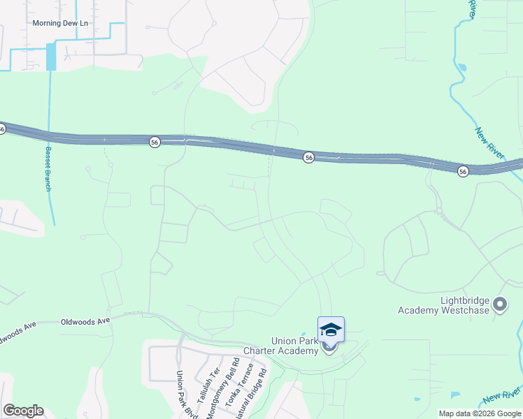 map of restaurants, bars, coffee shops, grocery stores, and more near Oldwoods Avenue in Wesley Chapel