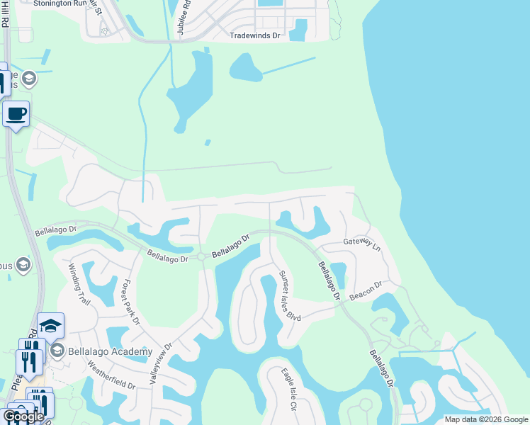 map of restaurants, bars, coffee shops, grocery stores, and more near 3402 Misty Lane in Kissimmee