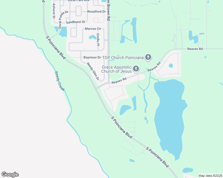 map of restaurants, bars, coffee shops, grocery stores, and more near 4557 Big Island Drive in Kissimmee