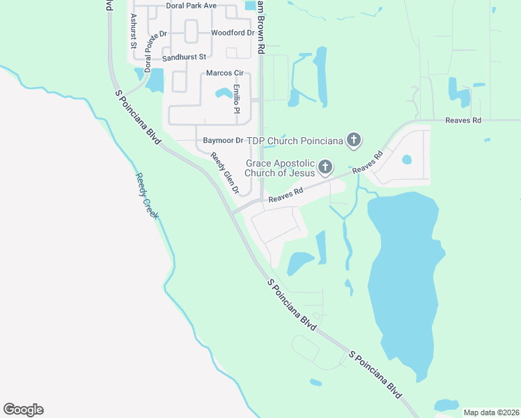 map of restaurants, bars, coffee shops, grocery stores, and more near 4557 Big Island Drive in Kissimmee