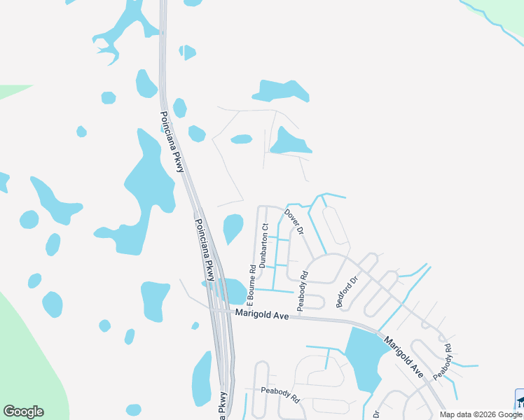 map of restaurants, bars, coffee shops, grocery stores, and more near 1357 Dunbarton Court in Kissimmee