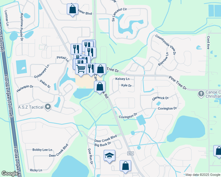 map of restaurants, bars, coffee shops, grocery stores, and more near 3308 Kelsey Lane in Saint Cloud