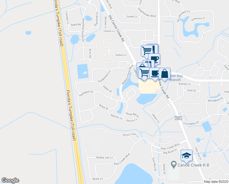 map of restaurants, bars, coffee shops, grocery stores, and more near 3329 Pekin Street in St. Cloud