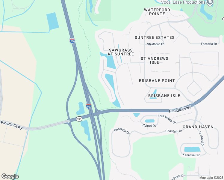 map of restaurants, bars, coffee shops, grocery stores, and more near 1825 Ficus Point Drive in Melbourne