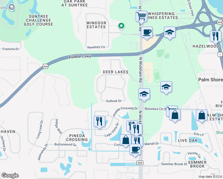 map of restaurants, bars, coffee shops, grocery stores, and more near 3353 Cloudberry Place in Melbourne