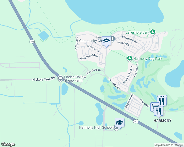 map of restaurants, bars, coffee shops, grocery stores, and more near 3344 Cordgrass Place in St. Cloud