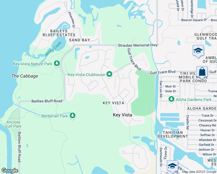 map of restaurants, bars, coffee shops, grocery stores, and more near 2612 Wood Pointe Drive in Holiday