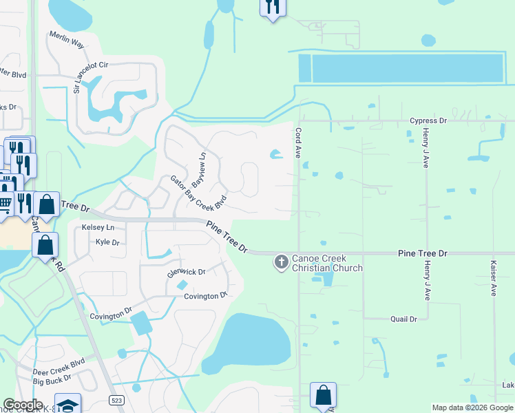 map of restaurants, bars, coffee shops, grocery stores, and more near 4018 Georgetown Court in St. Cloud