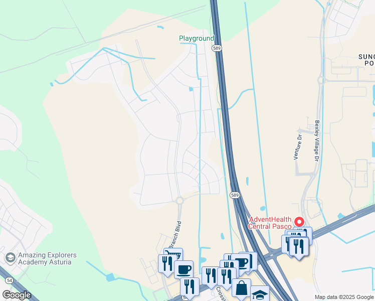 map of restaurants, bars, coffee shops, grocery stores, and more near 2803 Suncoast Blend Drive in Odessa