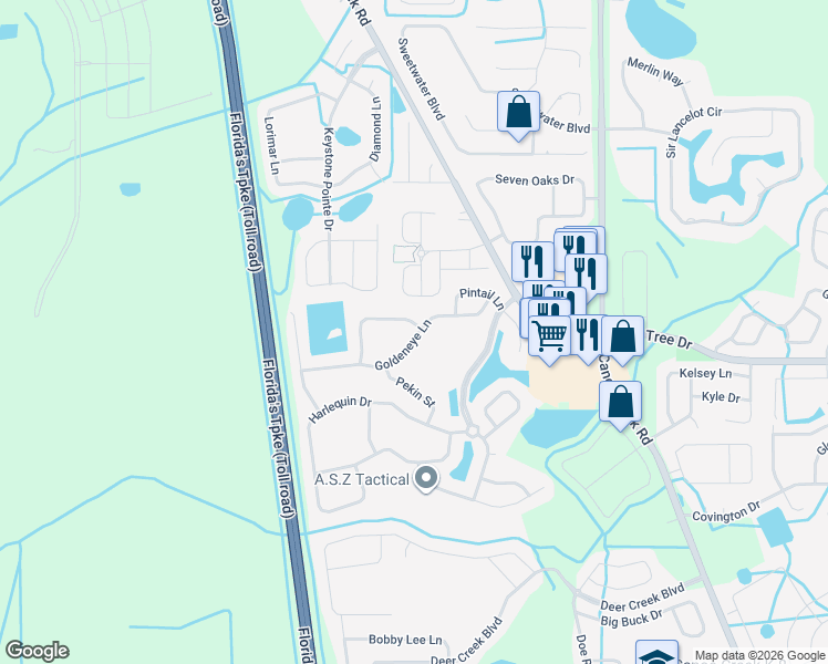 map of restaurants, bars, coffee shops, grocery stores, and more near 3440 Perching Road in Saint Cloud