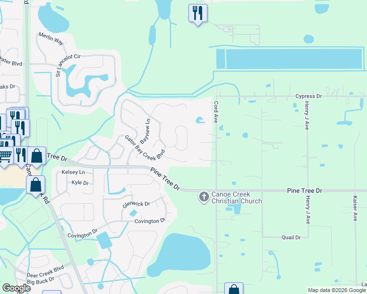 map of restaurants, bars, coffee shops, grocery stores, and more near 3341 Countryside View Dr in St Cloud