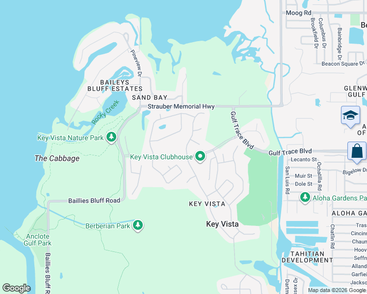 map of restaurants, bars, coffee shops, grocery stores, and more near 2747 Wood Pointe Drive in Holiday