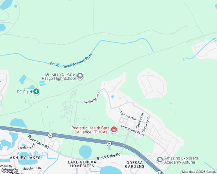 map of restaurants, bars, coffee shops, grocery stores, and more near 14524 Trails Edge Boulevard in Odessa