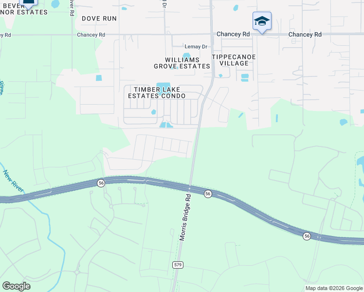 map of restaurants, bars, coffee shops, grocery stores, and more near in Wesley Chapel